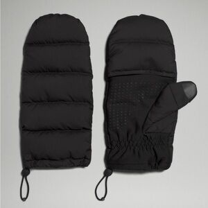 Lululemon Athletica Black Wunder Puff Mittens